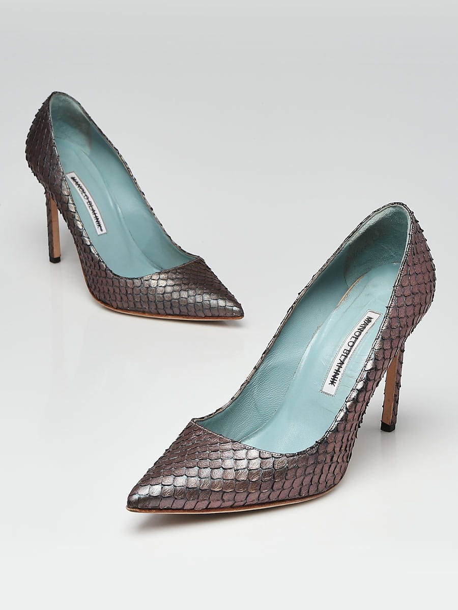 Iridescent on sale snakeskin heels