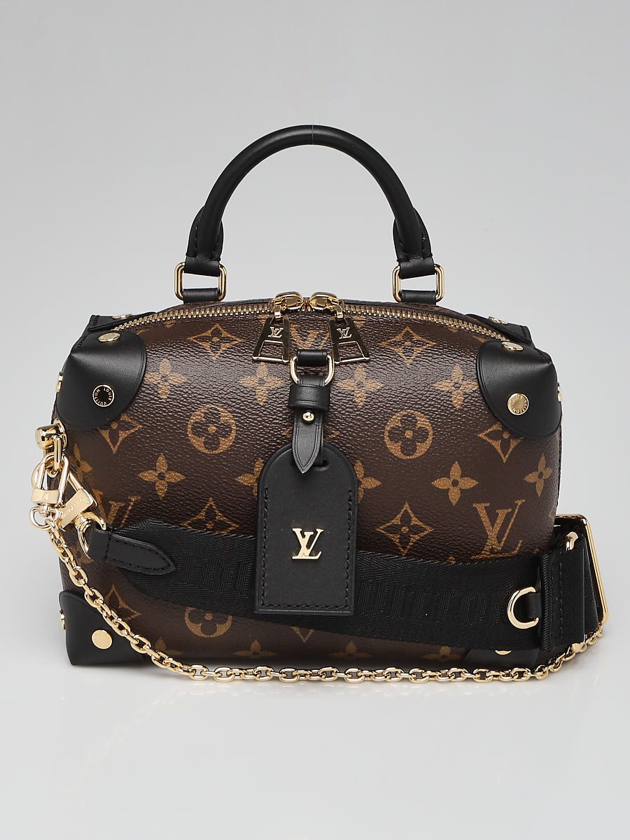 Louis Vuitton Coated Canvas and Leather Petite Malle Souple Bag Louis  Vuitton