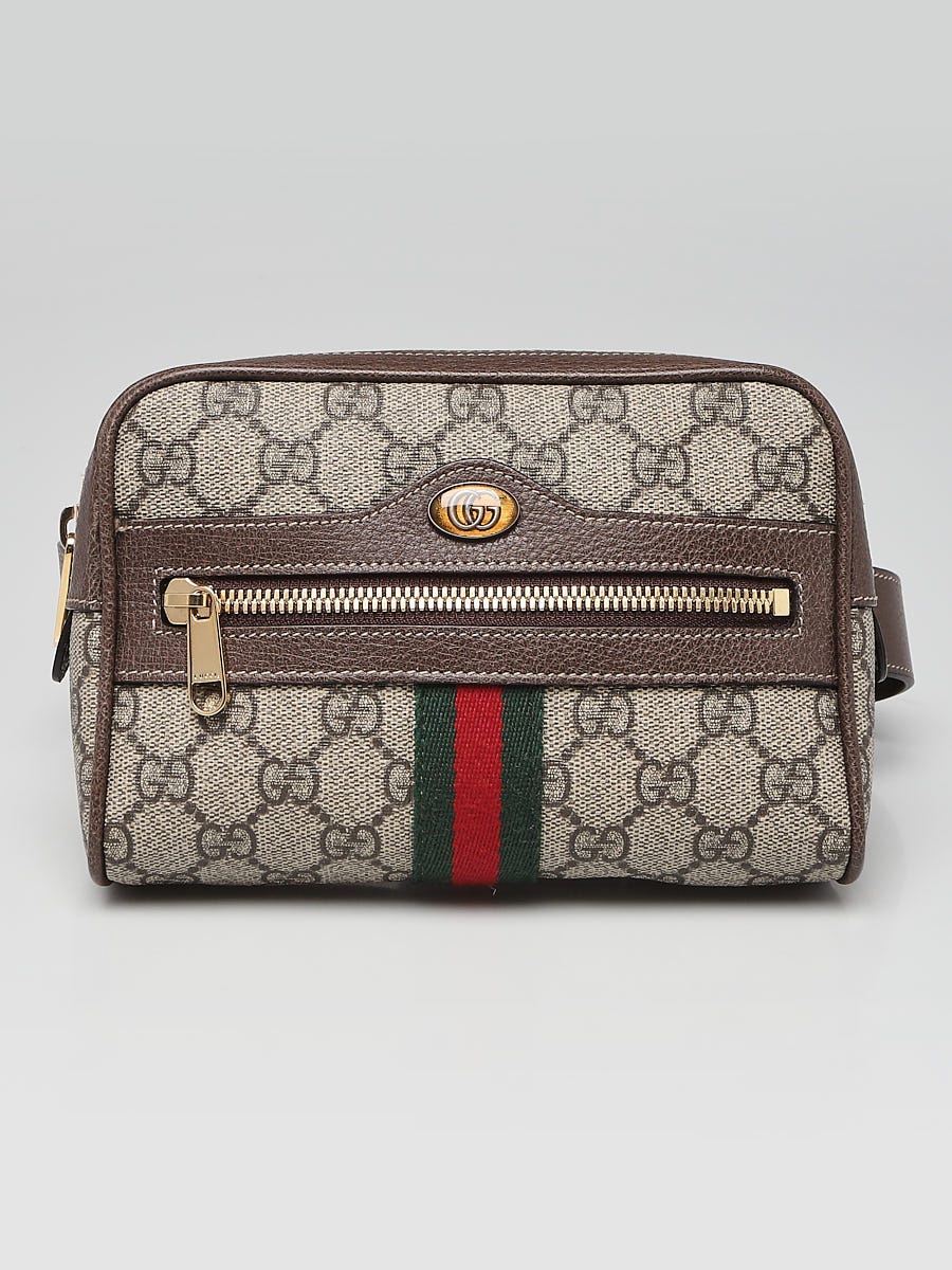 Gucci Beige/Ebony GG Canvas Waist Belt Bag - Yoogi's Closet