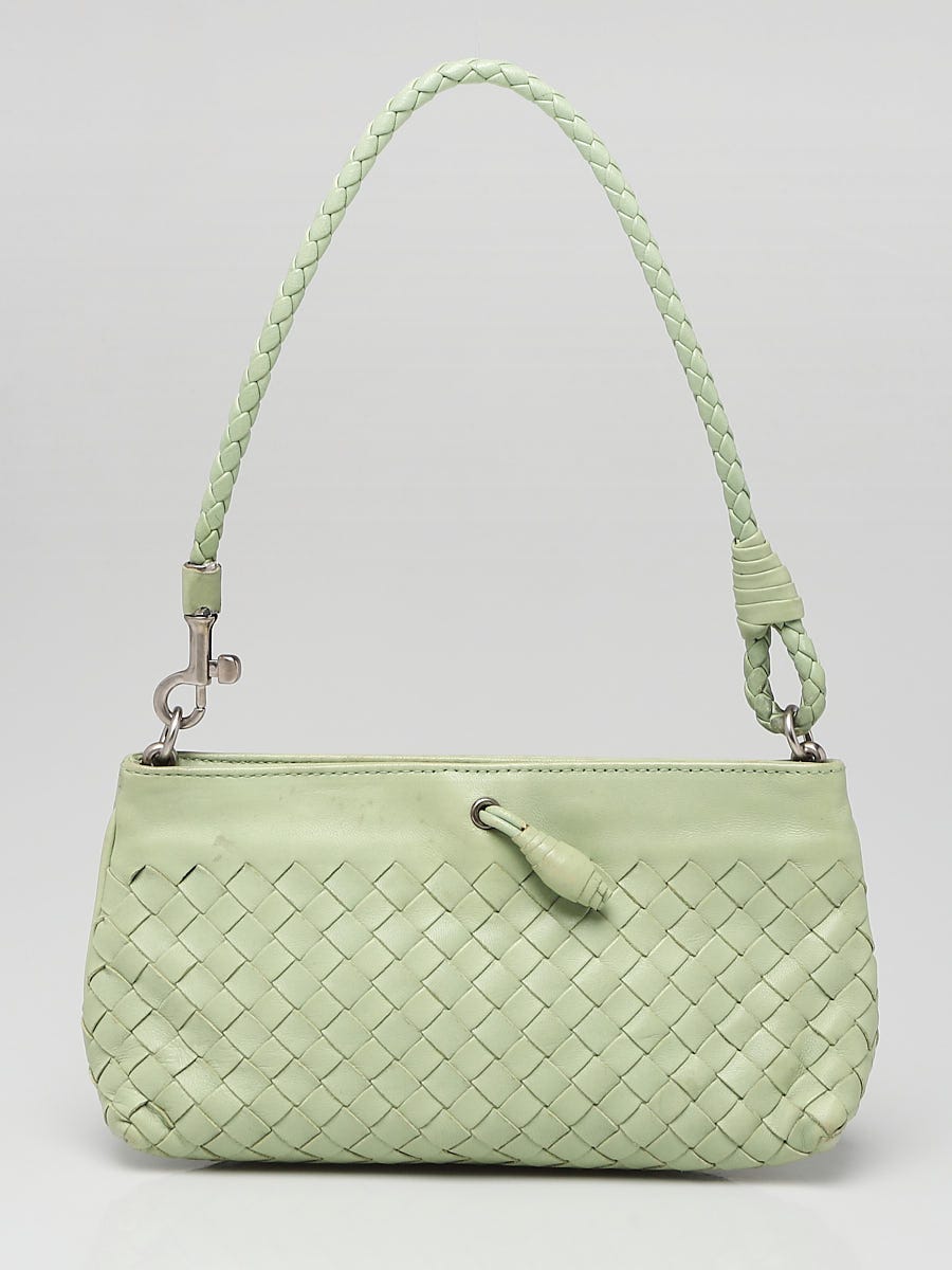 Lindy Woven Clutch Small Green