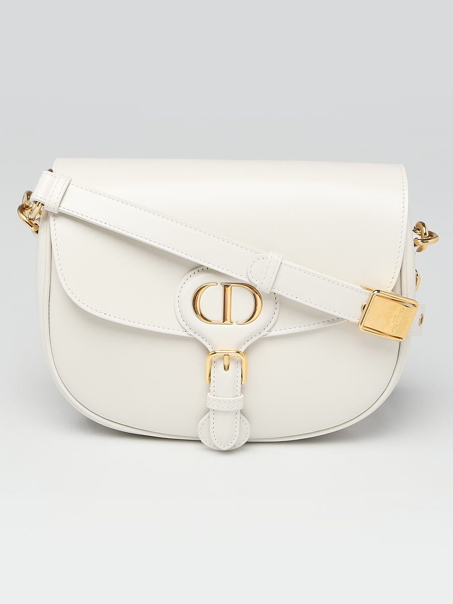 Christian Dior Calfskin JAdior Chain Flap Bag White  STYLISHTOP