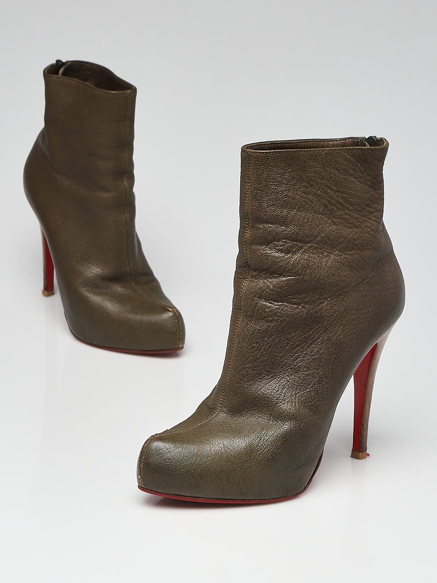 Christian Louboutin - Authenticated Boots - Leather Black for Women, Very Good Condition
