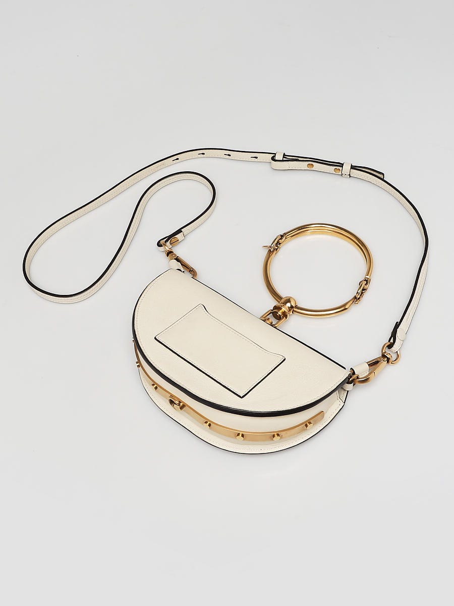 CHLOE Metallic Calfskin Small Nile Bracelet Minaudiere Bag Gold