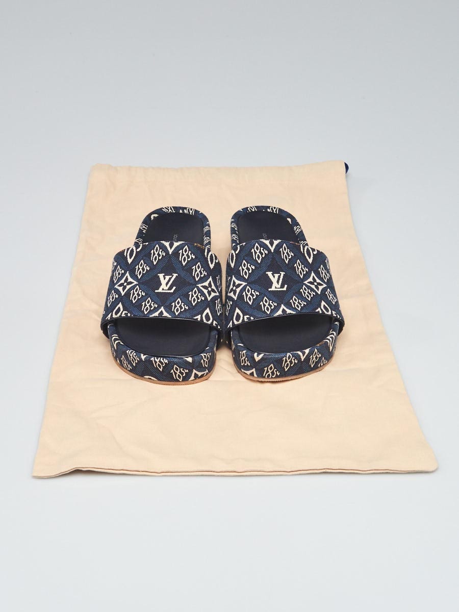 Louis Vuitton Since 1854 Jumbo Printed Slides - Blue Sandals, Shoes -  LOU425479
