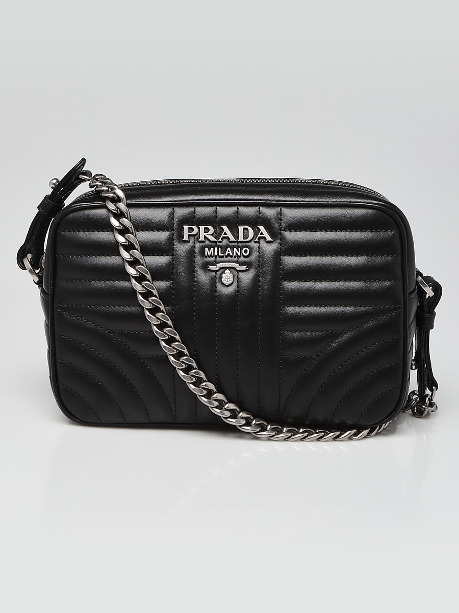 Prada Black Diagramme Leather Belt Bag
