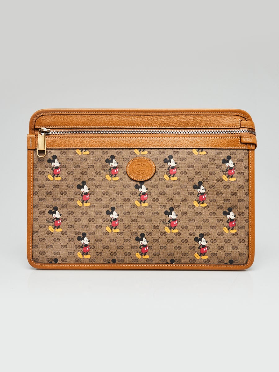 Gucci X Mickey Canvas And Leather Belt Bag