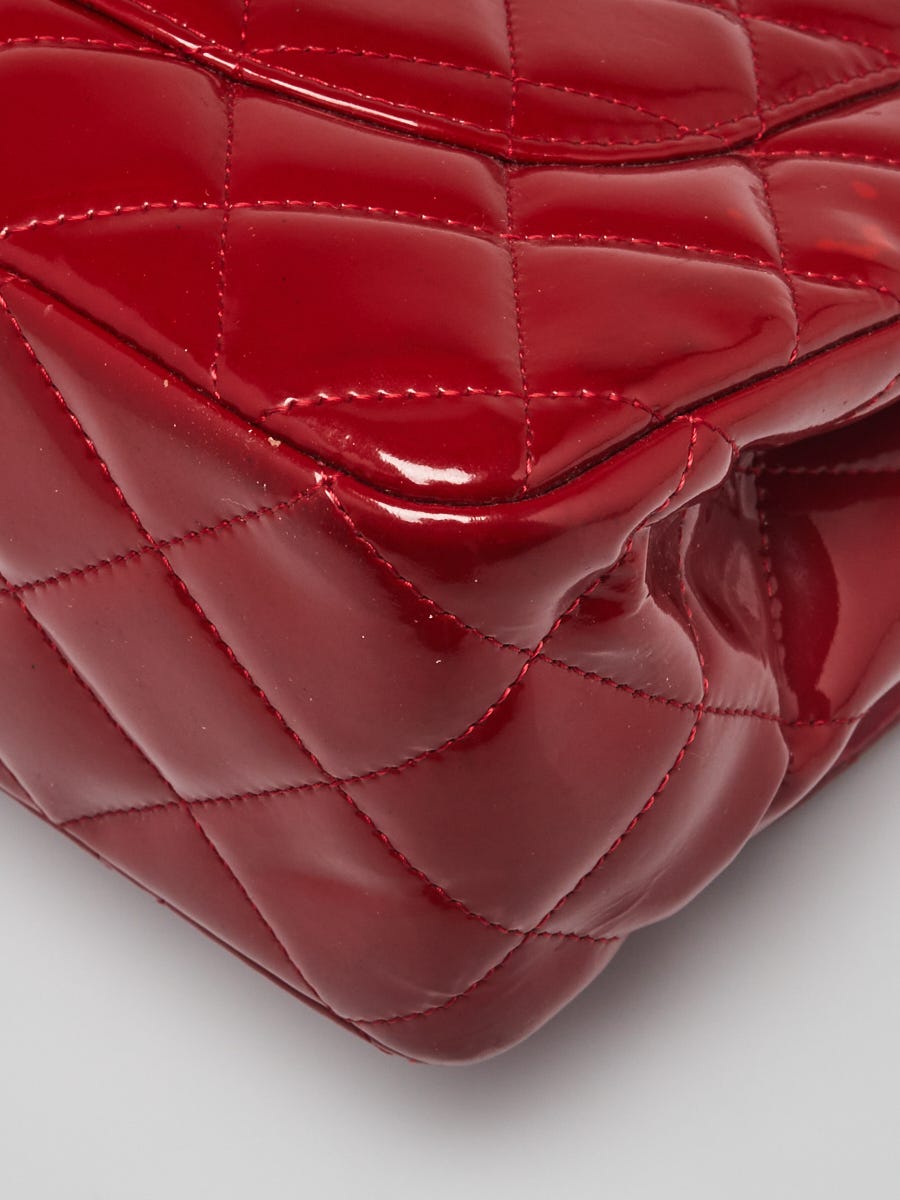 chanel jumbo patent leather