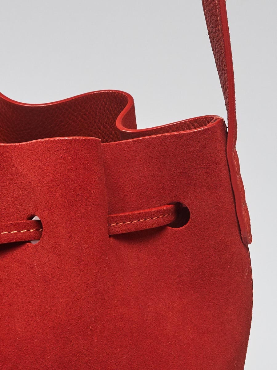 Factory Mansur Gavriel Suede Bucket Bag w/ Pouch