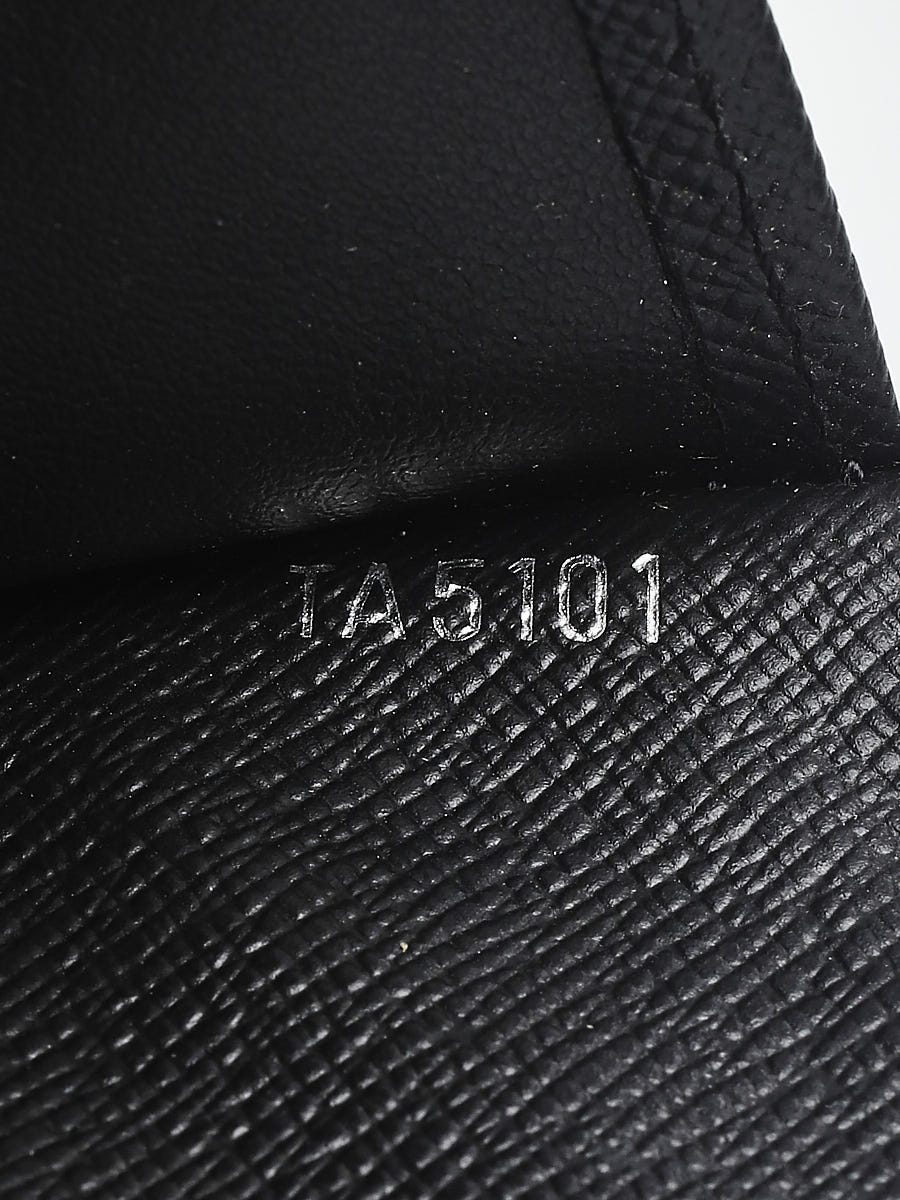 Louis Vuitton Name Tag Silvertone Small Black Calfskin Leather