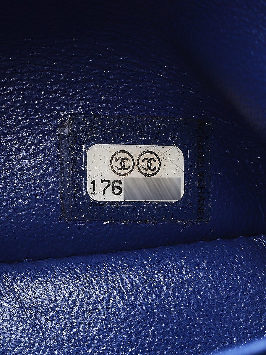 HealthdesignShops  Blue Quilted Patent Leather Classic Medium
