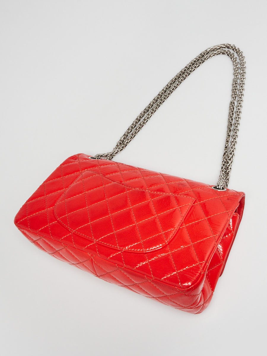 Chanel Red 2.55 Reissue Quilted Patent Leather 226 Jumbo Flap Bag