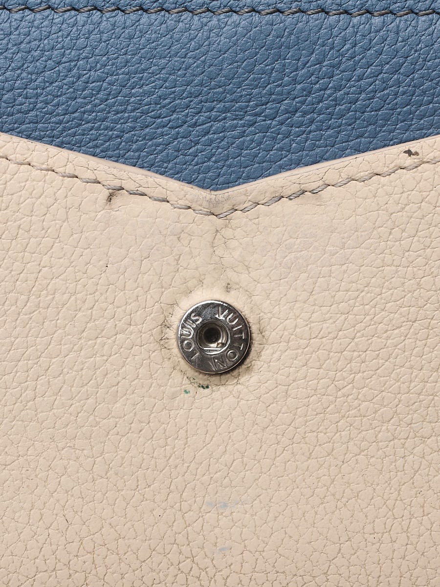 Louis Vuitton Blue/Beige Leather Mylockme Long Flap Wallet
