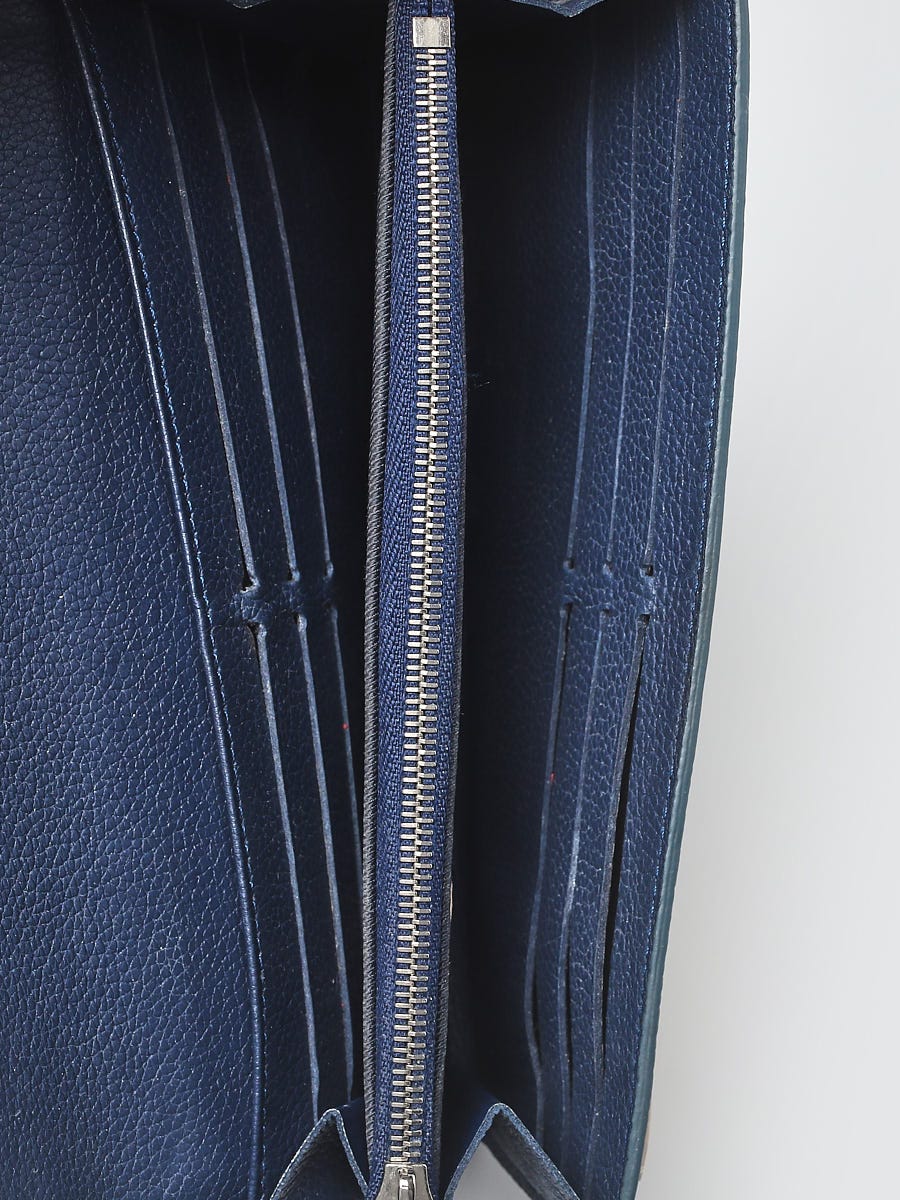Louis Vuitton Mylockme Wallet Leather Blue 460825