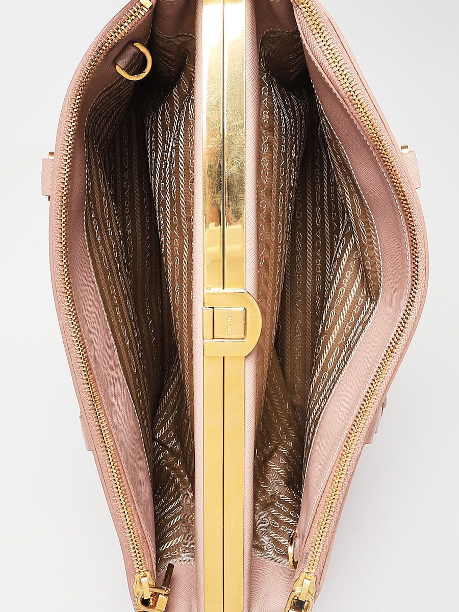 Prada Authenticated Light Frame Leather Handbag