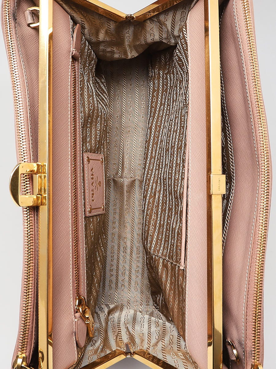 Light frame leather handbag Prada Camel in Leather - 31707193