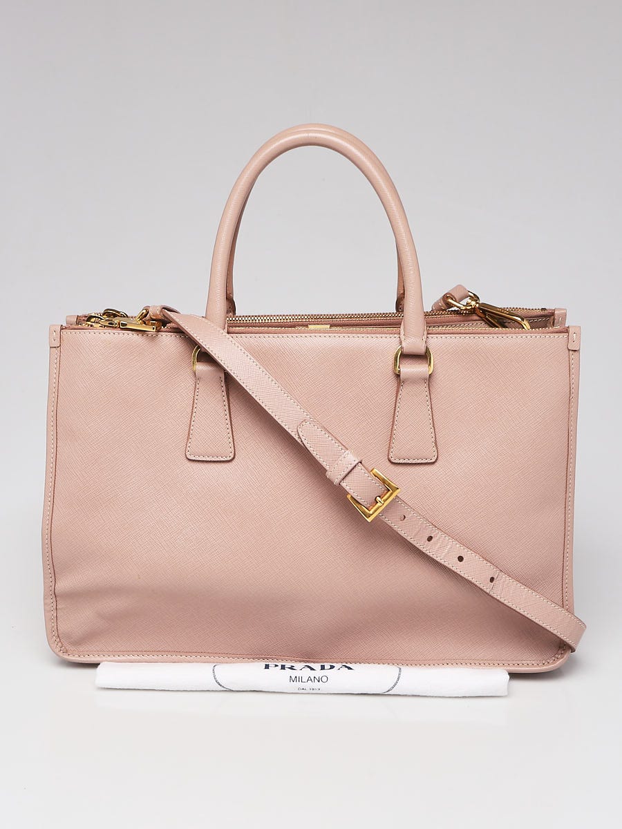 Prada, Bags, Prada Double Zipper Crossbody Bag Available In Gray Pink  Comes With 2 Straps