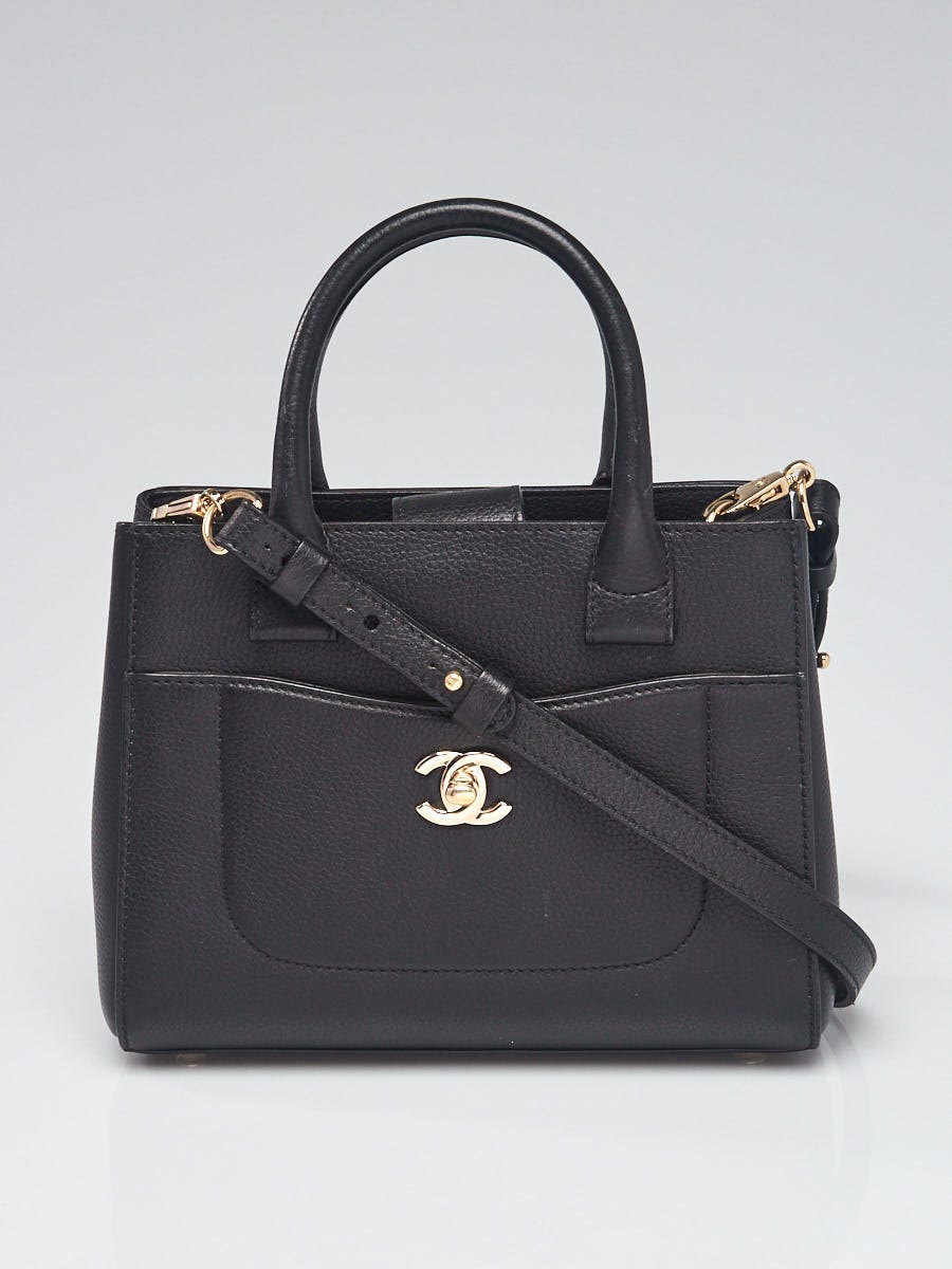 Chanel Black Grained Calfskin Leather Neo Executive Mini Tote Bag - Yoogi's  Closet