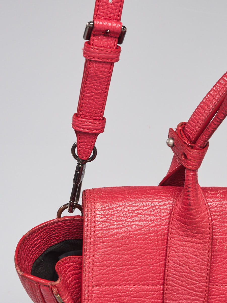 3.1 Phillip Lim Pink Shark Embossed Leather Medium Pashli