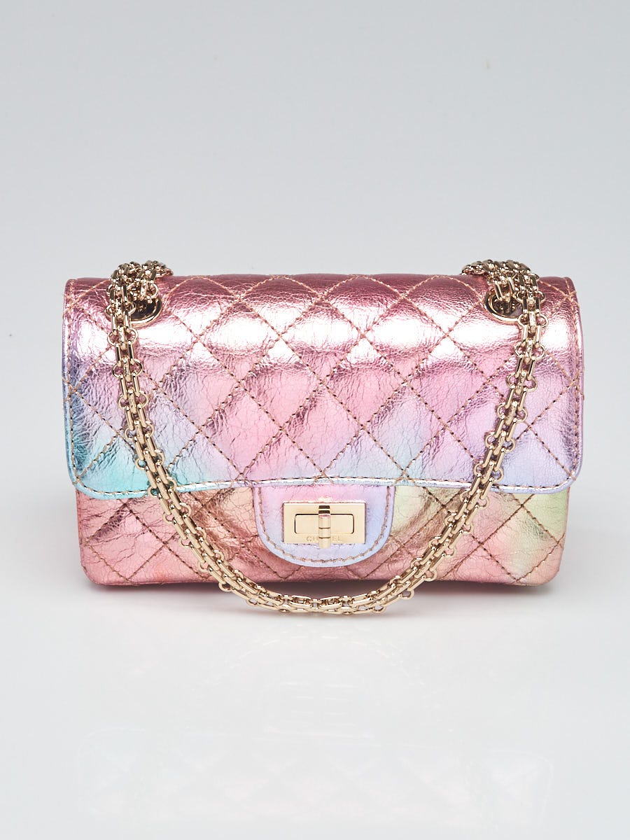 Chanel Multicolor Metallic Quilted Goatskin Leather 2.55 Reissue Mini Flap  Bag - Yoogi's Closet