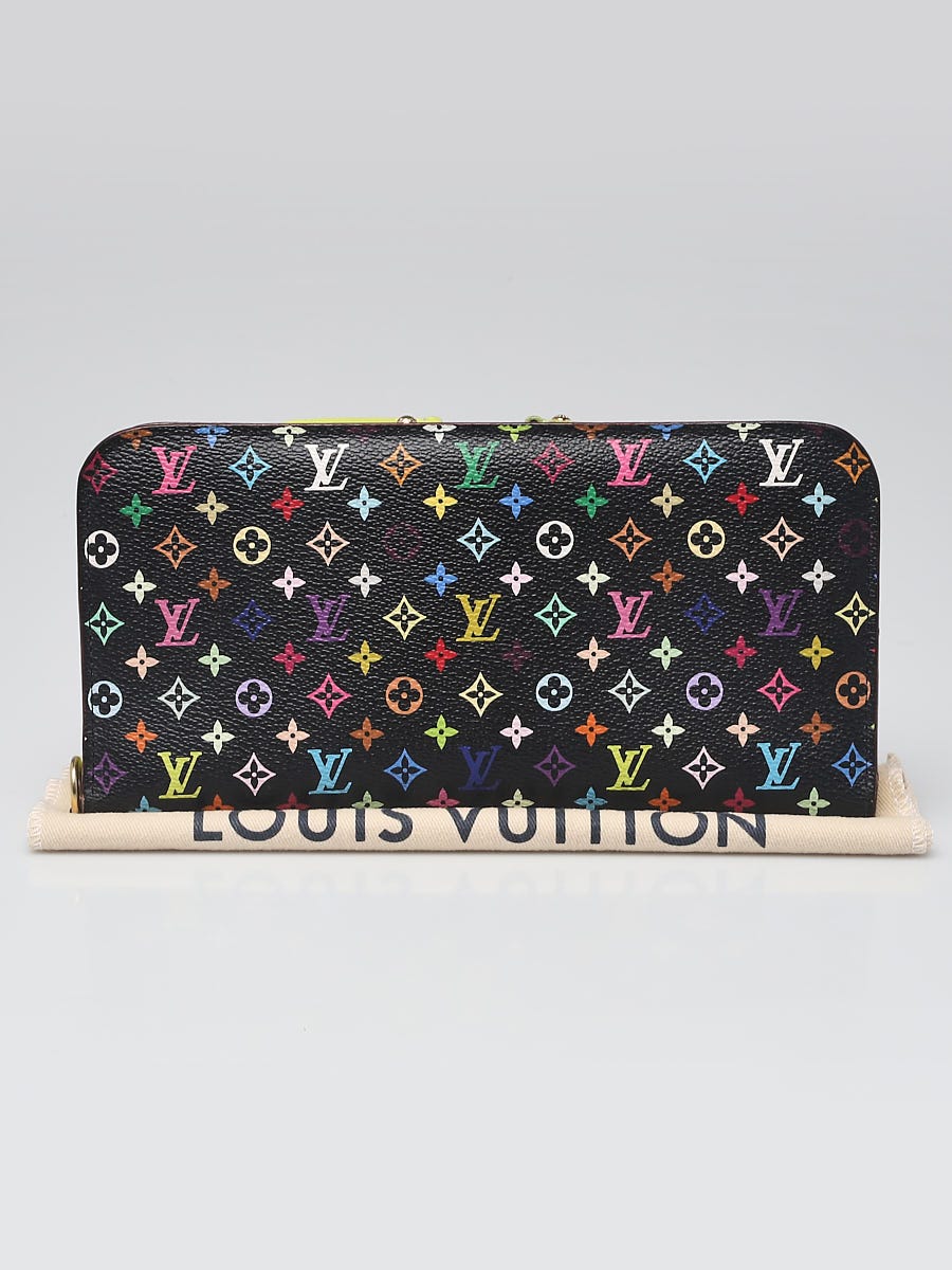 Louis Vuitton Black Monogram Multicolore Canvas Insolite Pistache Wallet  Louis Vuitton