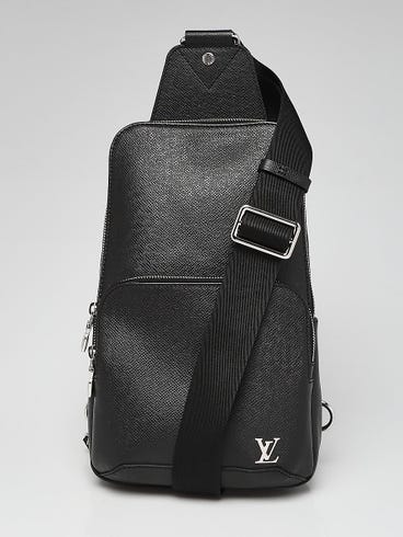 louis vuitton backpack sling bag Grey Taiga Leather Avenue Sling Siopaella Designer Exchange point city bag LOUIS VUITTON Avenue Sling Damier