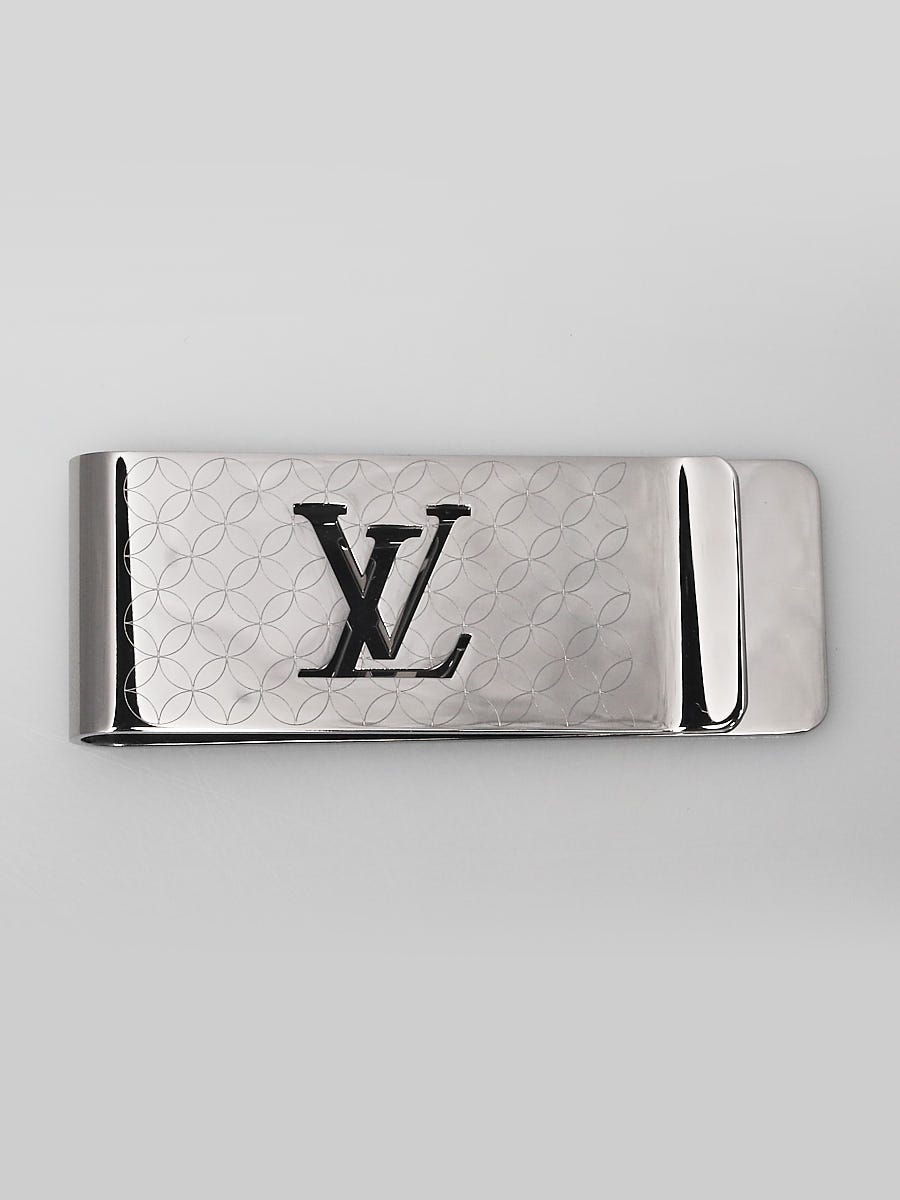 Louis Vuitton Silver Steel Metal Champs Elysees Money Clip - Yoogi's Closet
