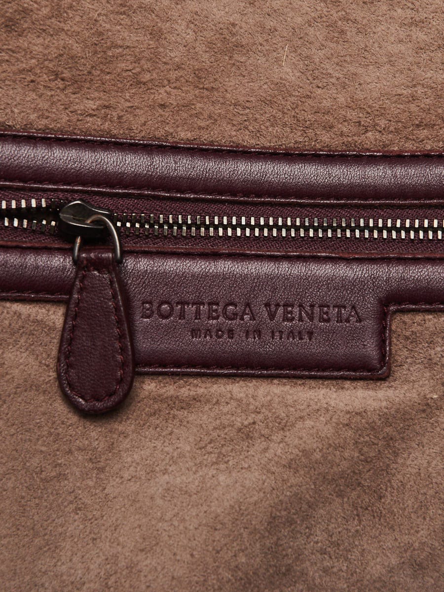 Bottega Veneta Dark Burgundy Intrecciato Woven Nappa Leather Large Nodini  Crossbody Bag - Yoogi's Closet