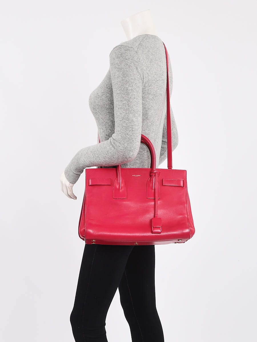 Yves Saint Laurent Pink Leather Small Sac de Jour Tote Bag