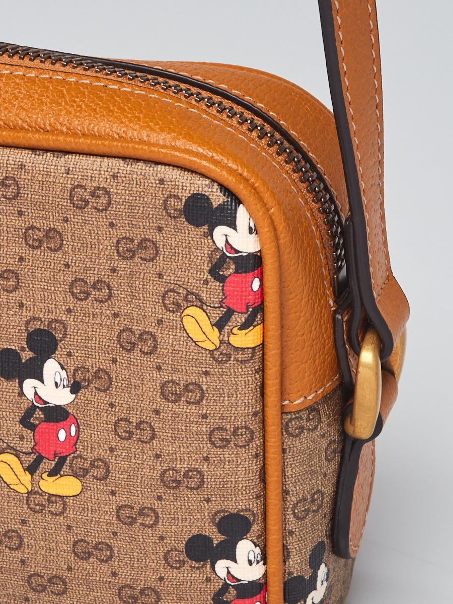 Gucci Gucci Disney Collaboration Mickey Second Bag 602552 Mini Gg Supreme  Canvas Leather Brown Auction