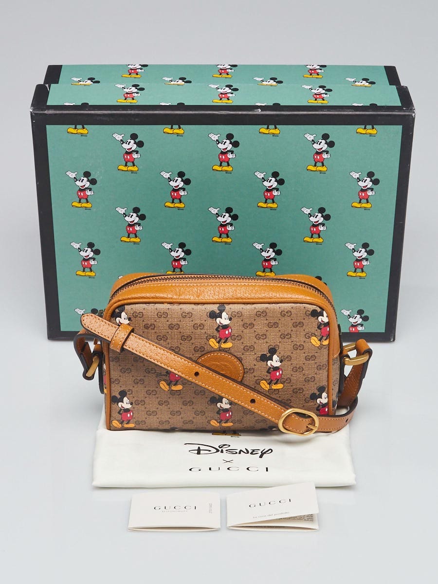 Gucci x Disney Brown GG Coated Canvas Mickey Mouse Top Handle Tote Bag -  Yoogi's Closet