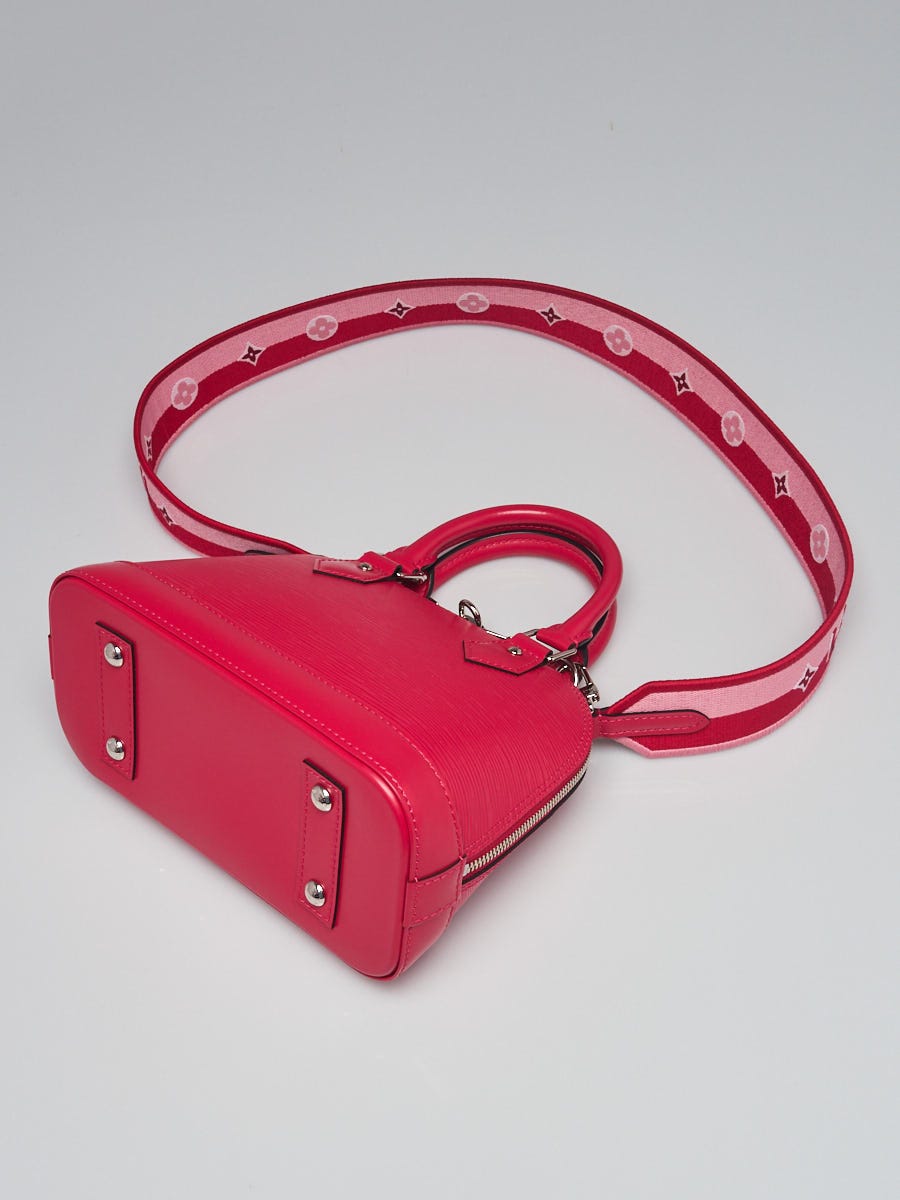 Louis Vuitton Rose Pondicherry Epi Leather Alma BB Bag w/ Jacquard
