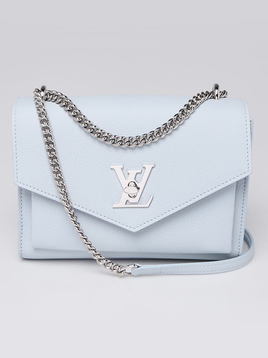 Louis Vuitton Blue Olympe Pebbled Leather Mylockme BB Bag - Yoogi's Closet