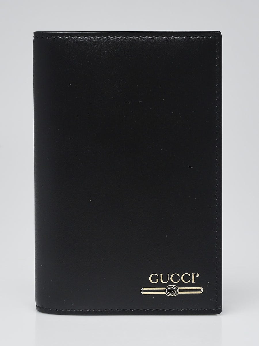 Gucci Black ssima Leather Passport Case Document Holder ref.853000 - Joli  Closet
