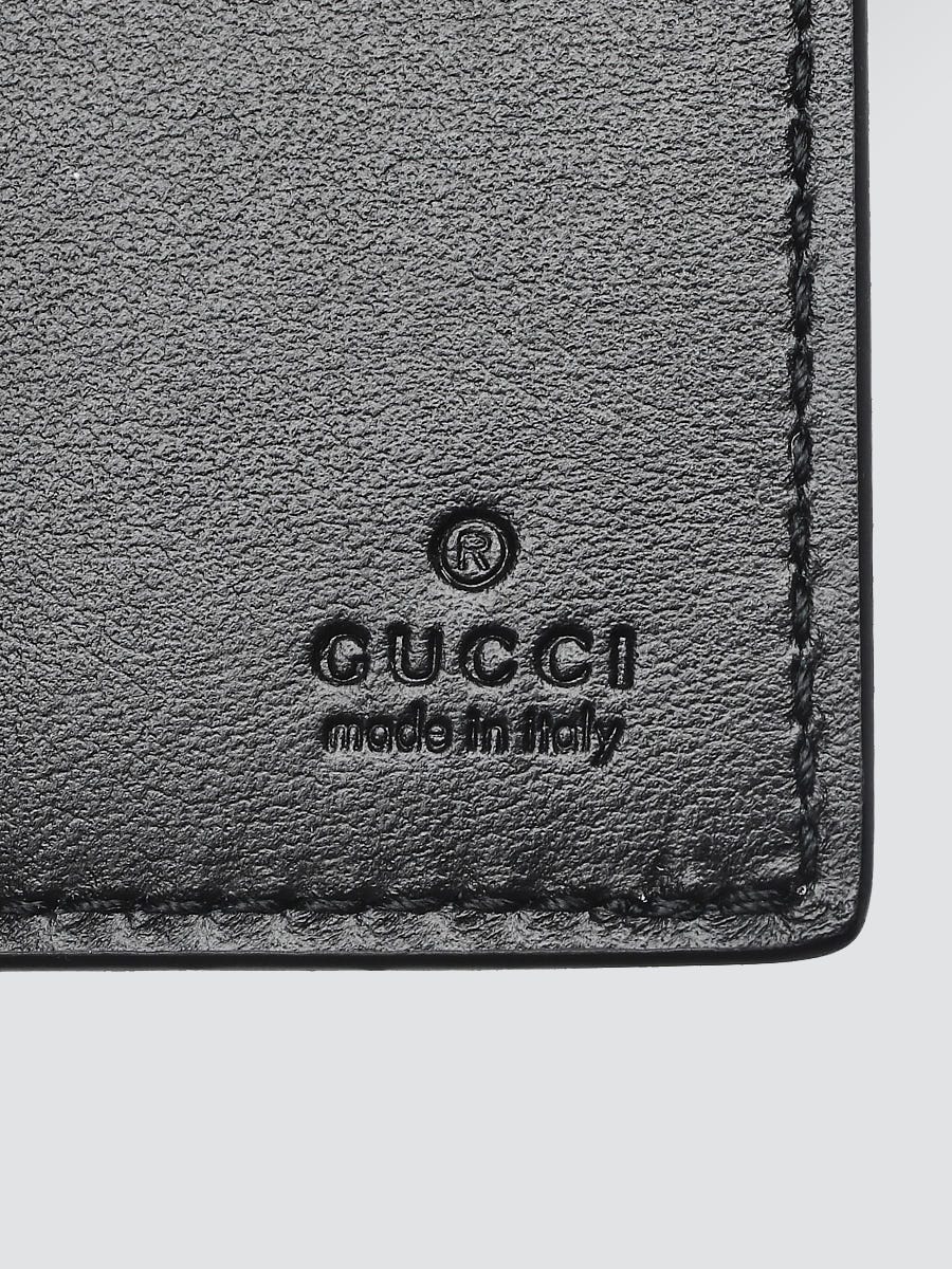 Gucci passport holder leather with box black shipping from Japan