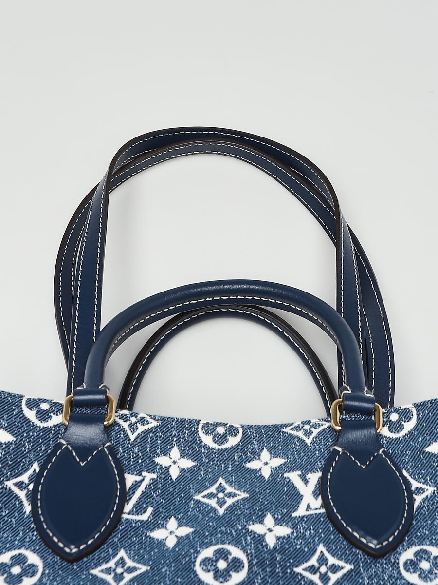 Louis Vuitton Limited Edition Bleu Monogram Denim Onthego MM Bag - Yoogi's  Closet