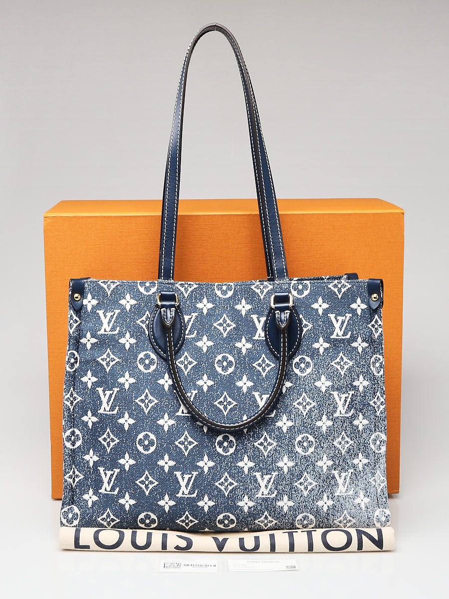 Louis Vuitton Limited Edition Bleu Monogram Denim Onthego MM Bag