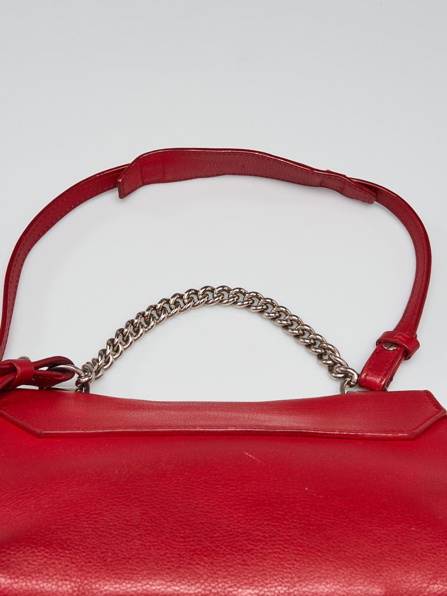 Louis Vuitton Rubis Pebbled Leather Lockme II BB Bag - Yoogi's Closet