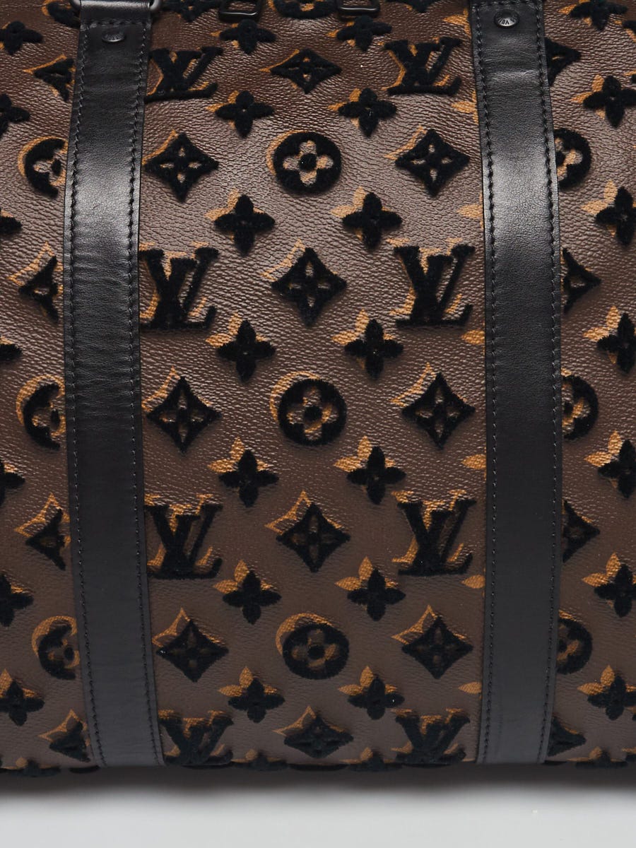 Louis Vuitton 2020 Monogram Tuffetage Triangle Keepall Bandoulière