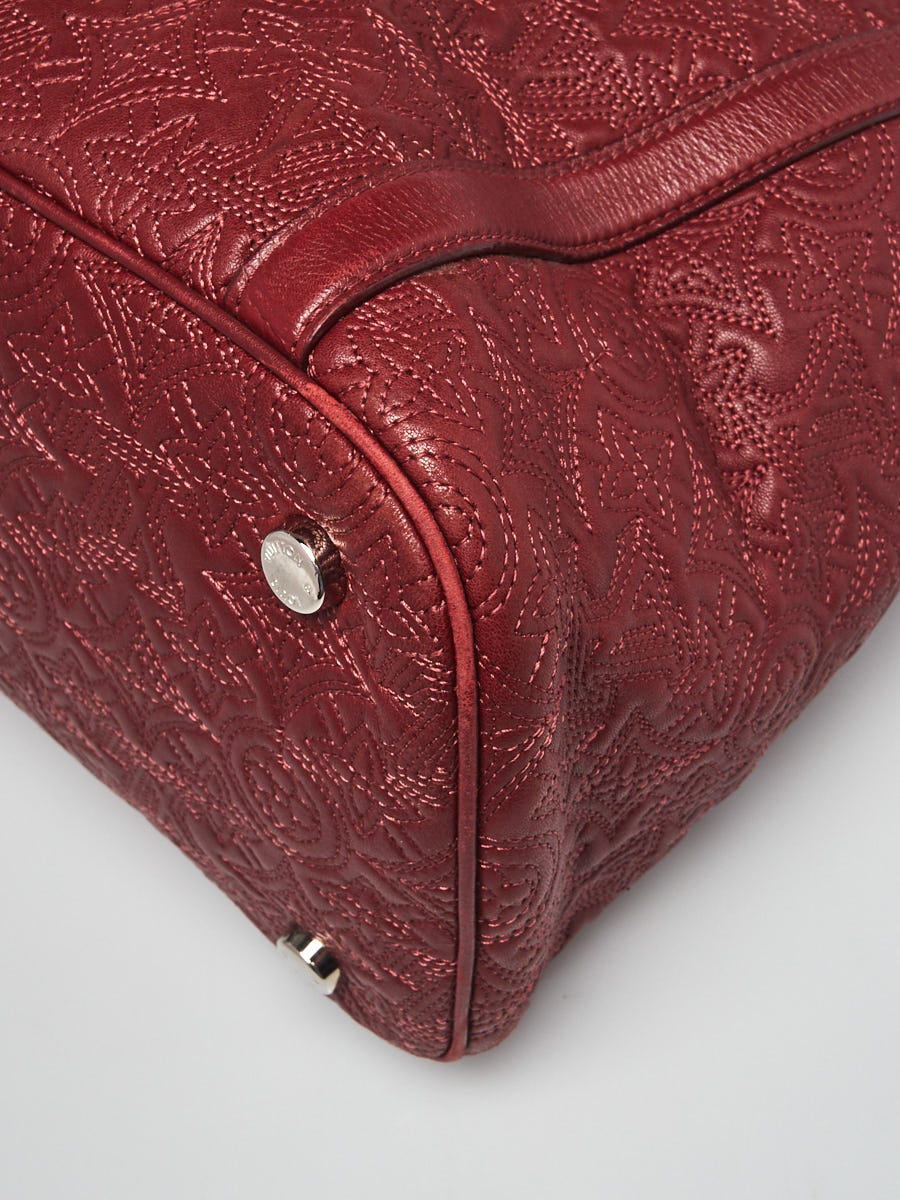 Louis Vuitton Antheia Ixia Handbag Python PM Red