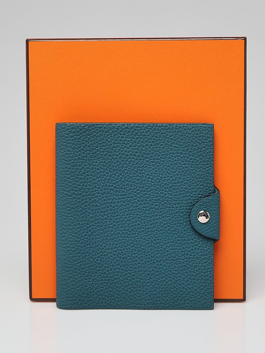 HERMES Ulysse PM Leather Notebook Blue