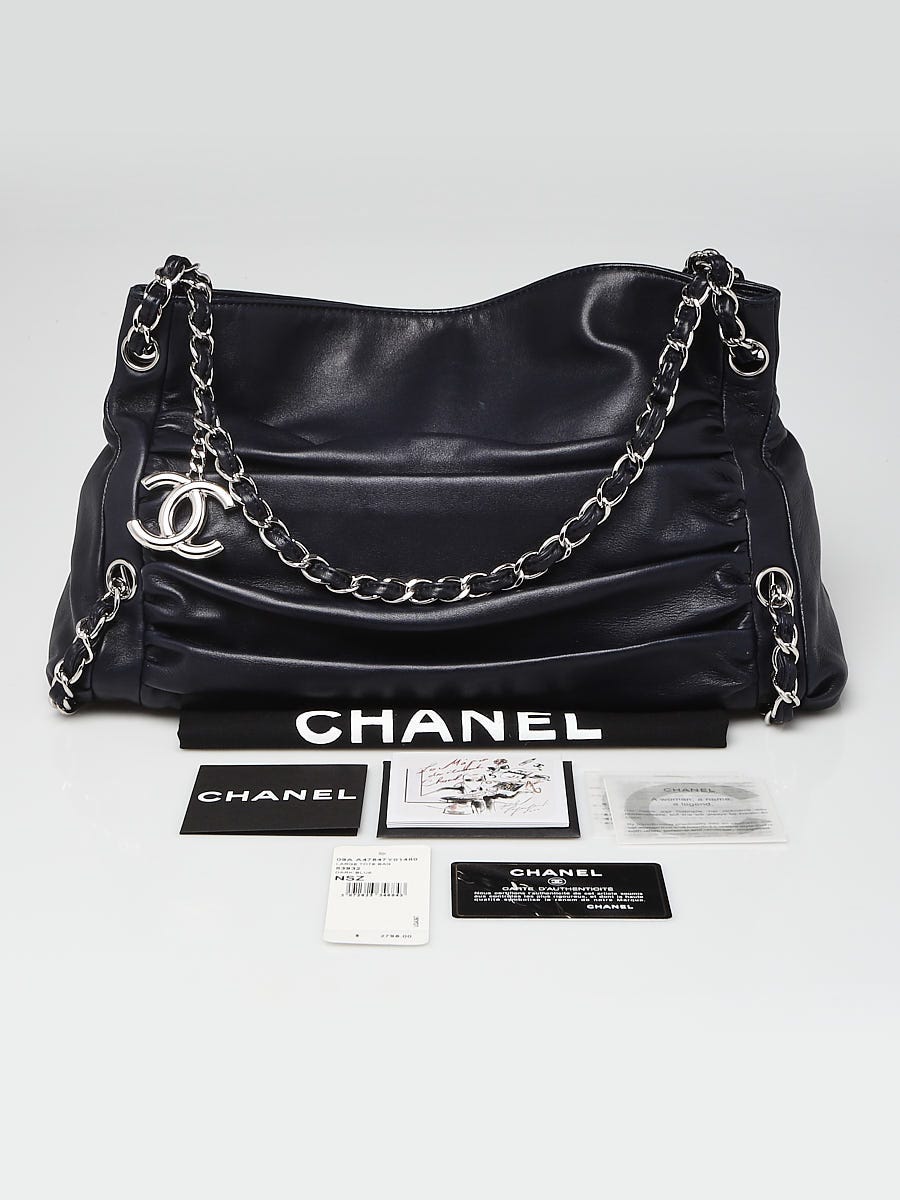 Chanel Black Leather Lux Ligne Accordion Flap Bag - Yoogi's Closet