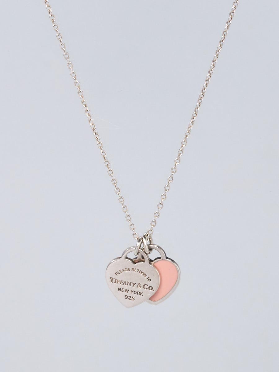 Tiffany & Co. MINI Pink Heart Necklace 18