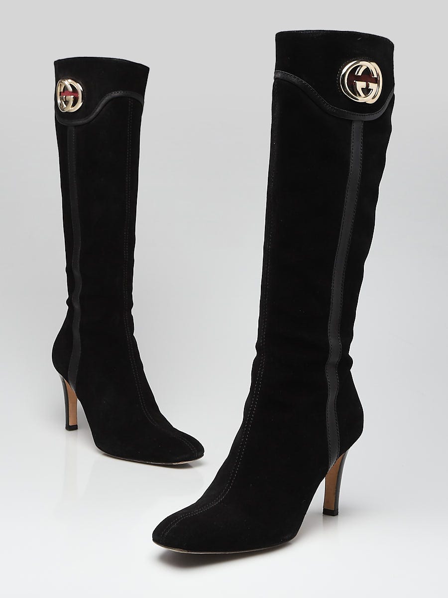 Gucci Women's Interlocking-G Chain Knee Boots