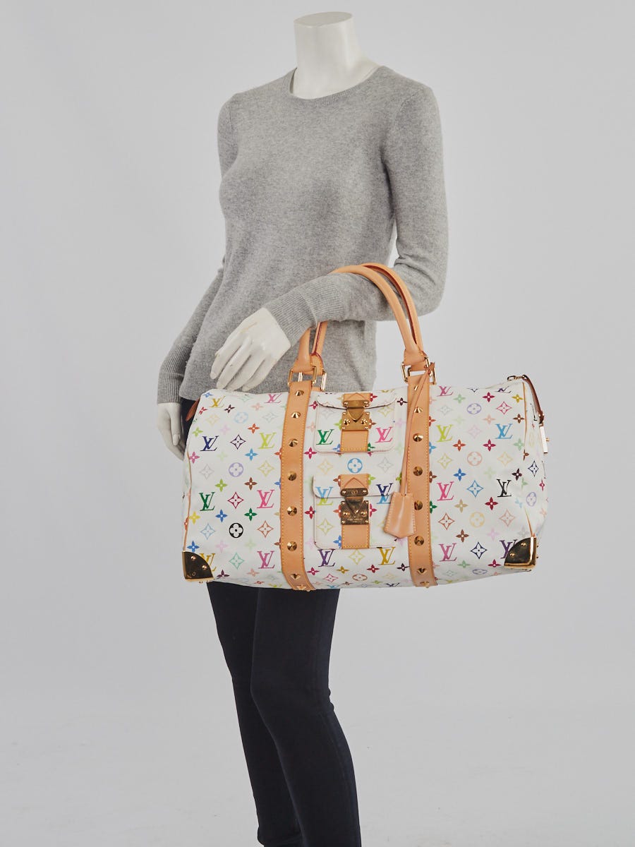 Louis Vuitton White Monogram Multicolore Keepall 45 Bag