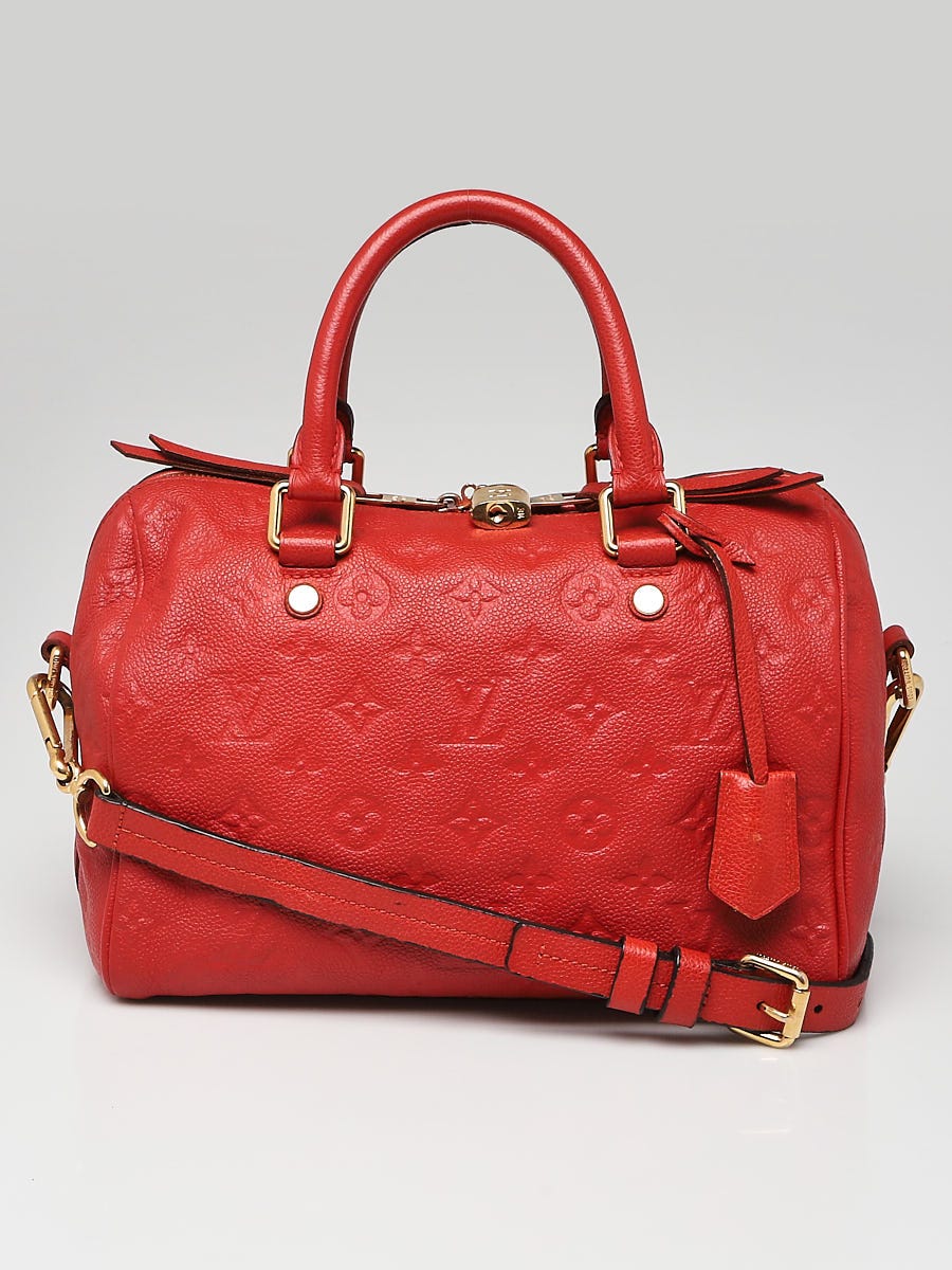 LOUIS VUITTON Speedy Empreinte 25 Shoulder bag in Red Leather Louis Vuitton
