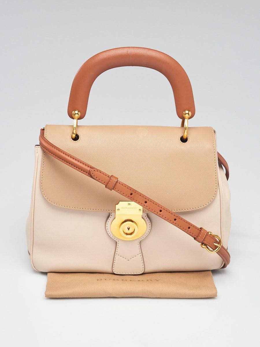 Burberry Beige/Brown Trench Leather DK88 Top Handle Bag | Yoogi's