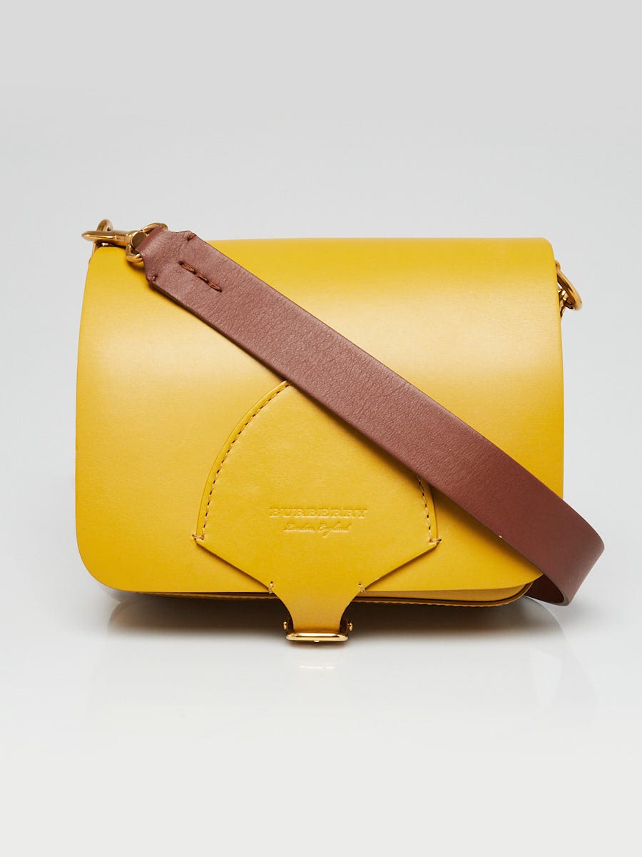 Burberry Yellow Bridle Leather Crossbody Small Satchel Bag