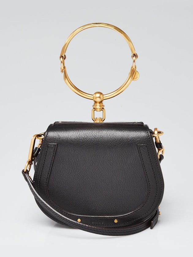Chloe Black Leather/Suede Small Nile Bracelet Bag
