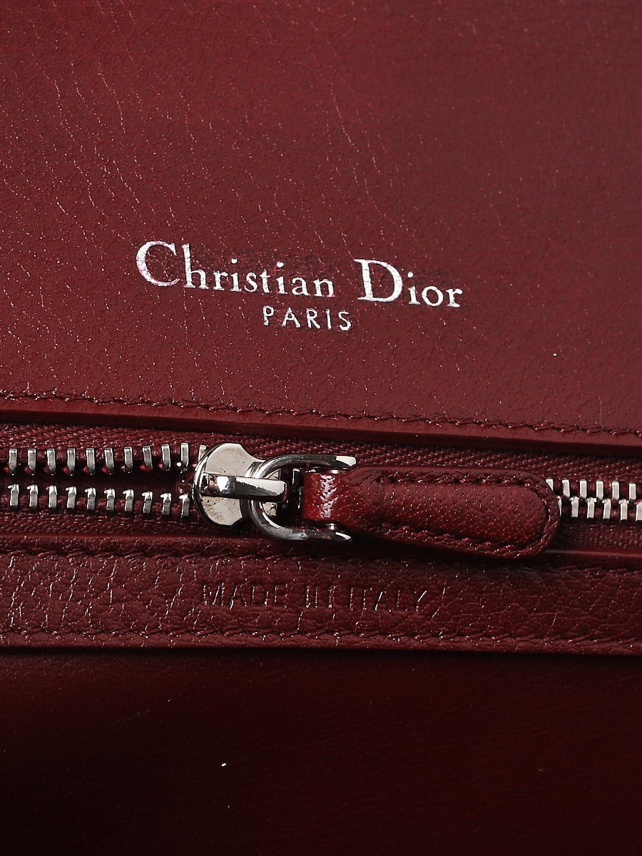 Christian Dior Diorama Flap Red Grained Leather Small Shoulder Bag