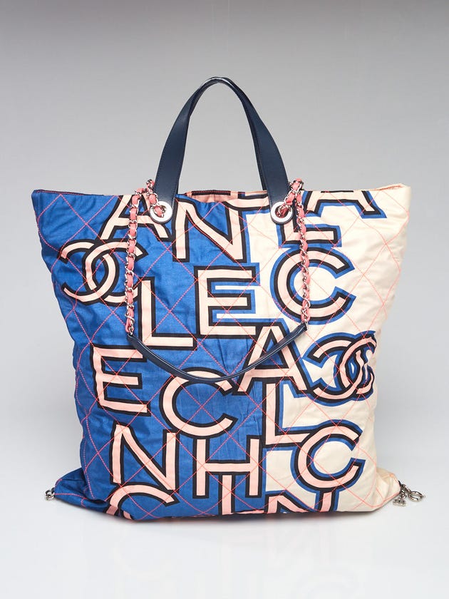 Chanel Multicolor Printed Canvas Oversized Travel Tote Bag